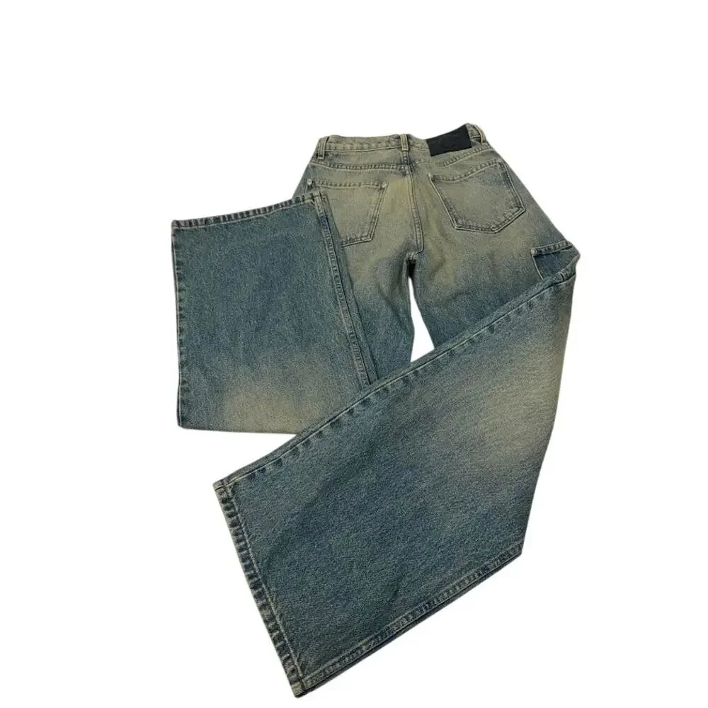 NWT! Discont'd Adult Desert Baggy Wide Leg Denim 26W x‎ 32L